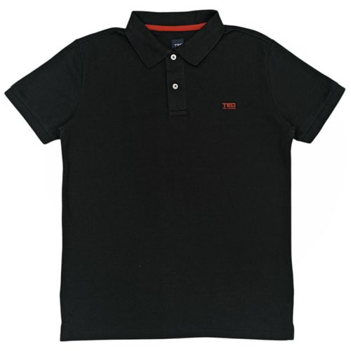 Camisa tipo polo negra para hombre