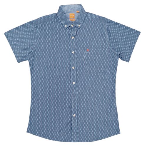 Camisa celeste sólida para hombre