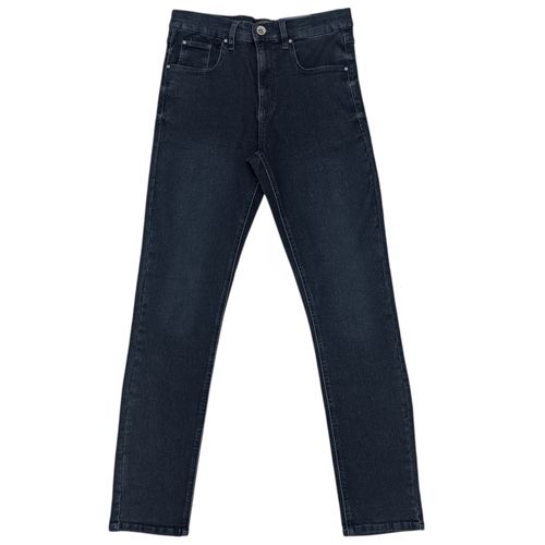 Slim jeans negro sólido para hombre