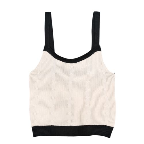 Crop top beige para mujer