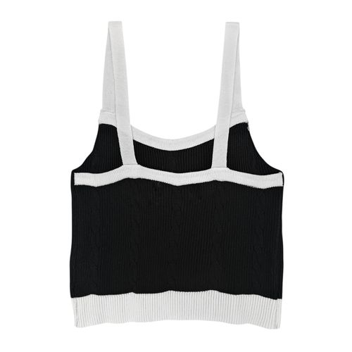Crop top negro para mujer