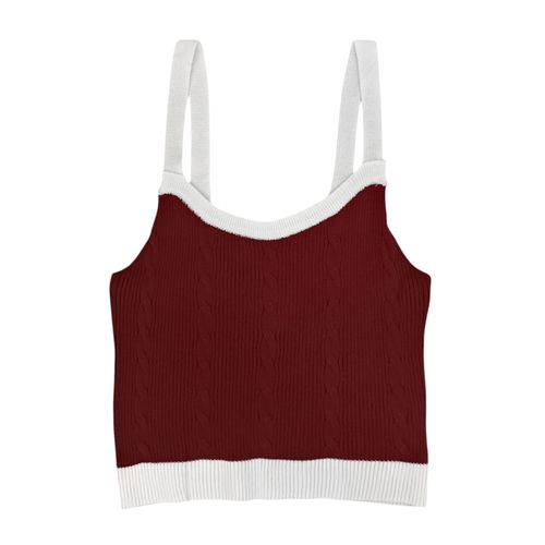 Crop top vino para mujer