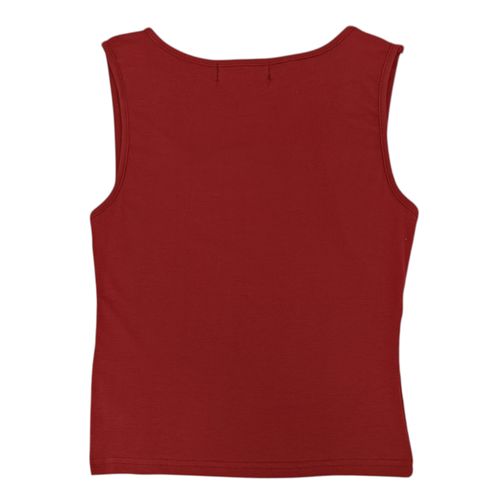 Tank top rojo sólido para mujer
