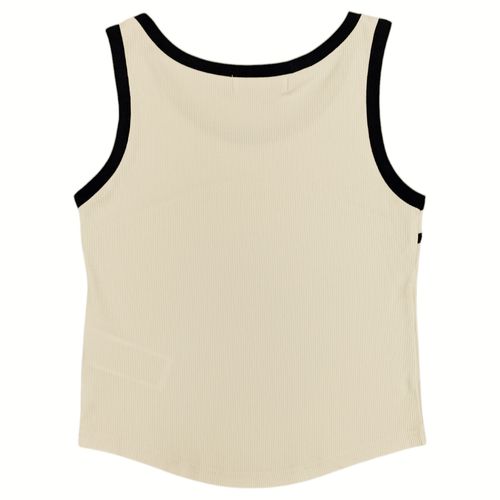Tank top bicolor sólido para mujer