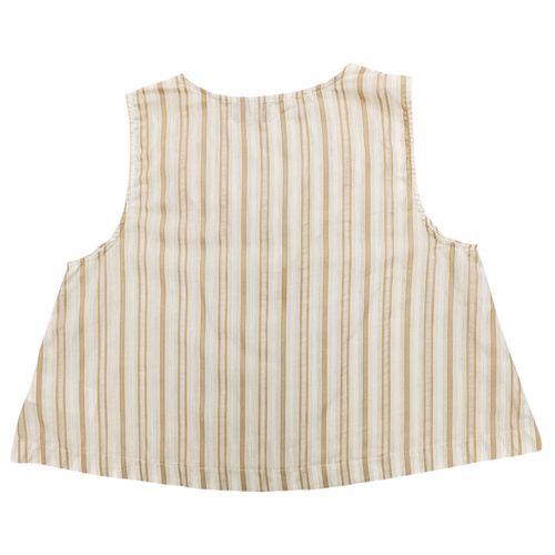 Blusa rayada beige para mujer