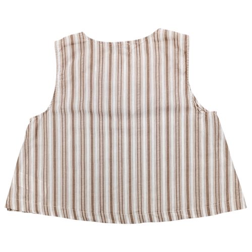 Blusa rayada café para mujer