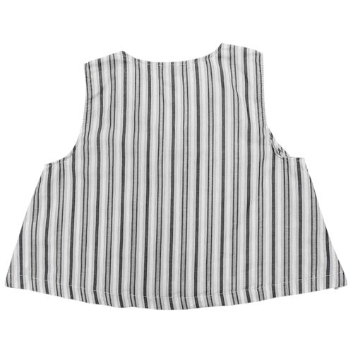 Blusa rayada gris para mujer