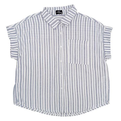 Blusa rayada azul para mujer