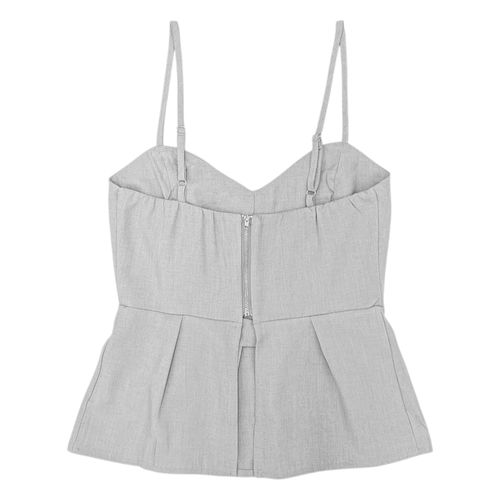 Blusa de tirantes gris para mujer
