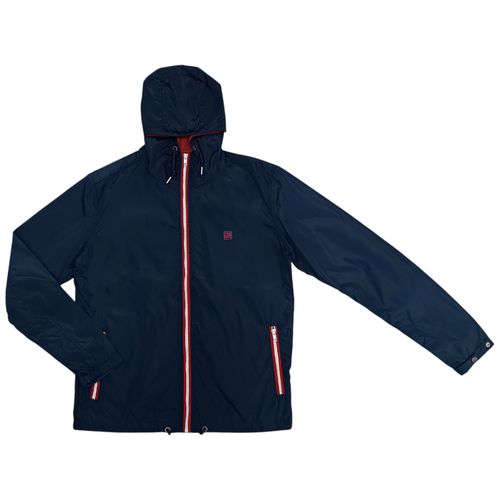 Hoodie impermeable navy para hombre