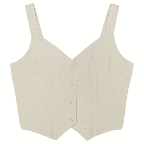 Crop top sólido para mujer