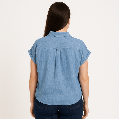 Blusa lavada para mujer