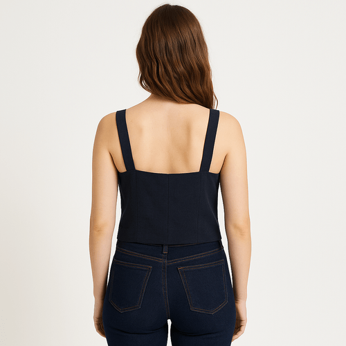 Crop top sólido para mujer