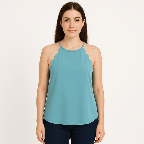 Blusa halter sólida para mujer