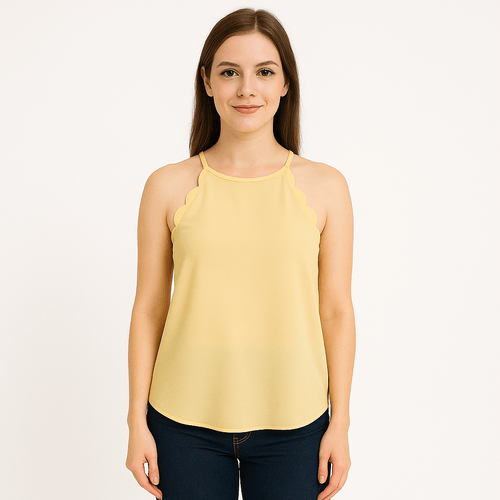 Blusa halter sólida para mujer
