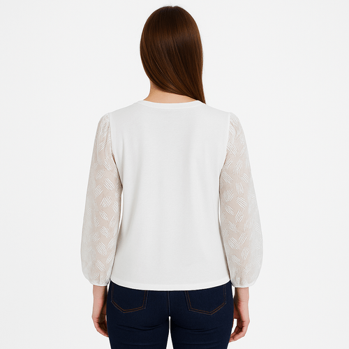 Blanco de brillos para mujer