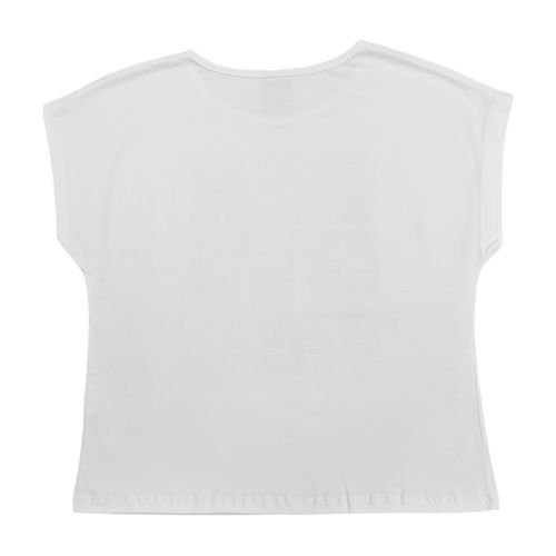 Camiseta blanca estampada para niña