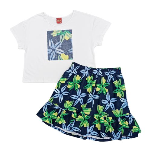 Conjunto multicolor estampado para niña
