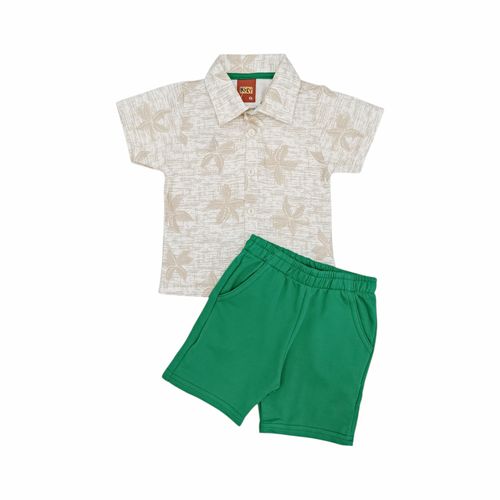 Conjunto estampado bicolor para niño