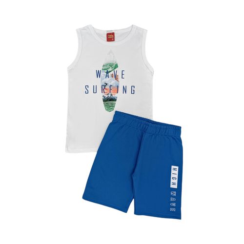 Conjunto blanco estampado para niño