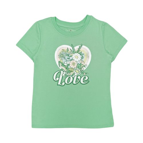 Camiseta verde esmeralda para niña