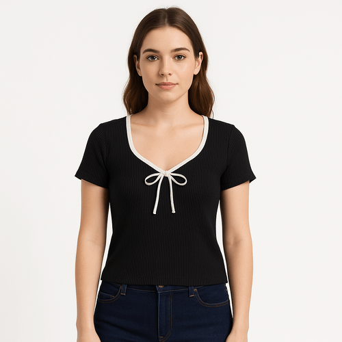 Blusa negra para mujer