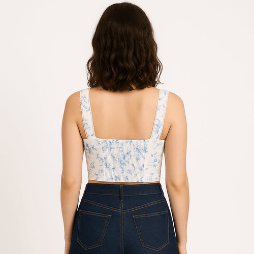Crop top estampado para mujer