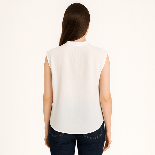 Blusa curvy blanca para mujer