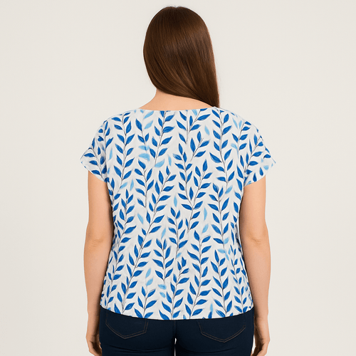 Blusa curvy celeste para mujer