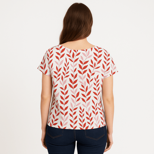 Blusa curvy roja para mujer