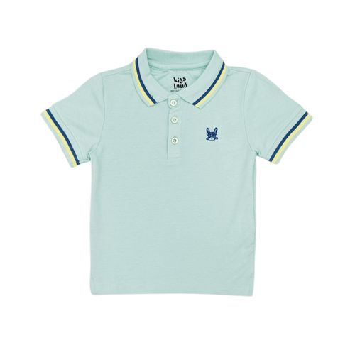 Camisa tipo polo celeste para niño