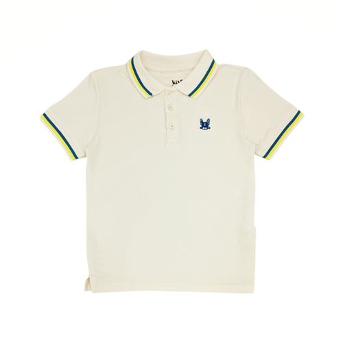 Camisa tipo polo ivory para niño