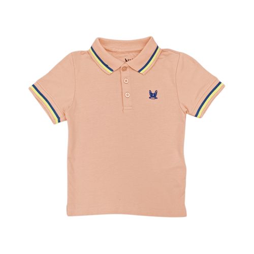 Camisa tipo polo salmón para niño