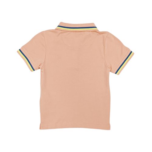 Camisa tipo polo salmón para niño