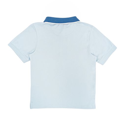 Camisa tipo polo celeste para niño