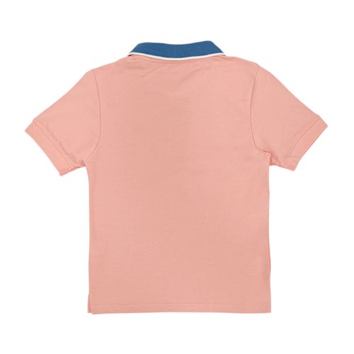 Camisa tipo polo rosa para niño