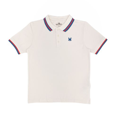 Camisa tipo polo beige para niño
