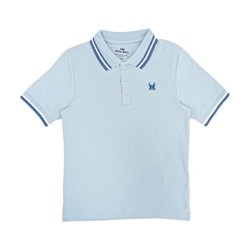 Camisa tipo polo celeste para niño