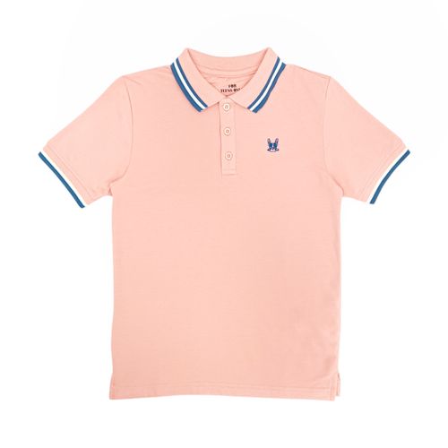Camisa tipo polo rosa para niño