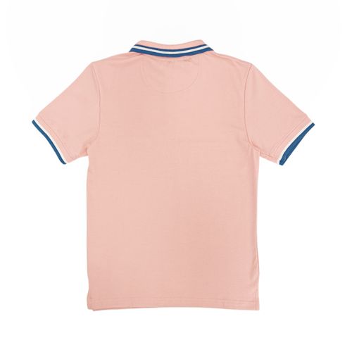 Camisa tipo polo rosa para niño