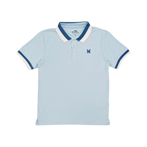 Camisa tipo polo celeste para niño