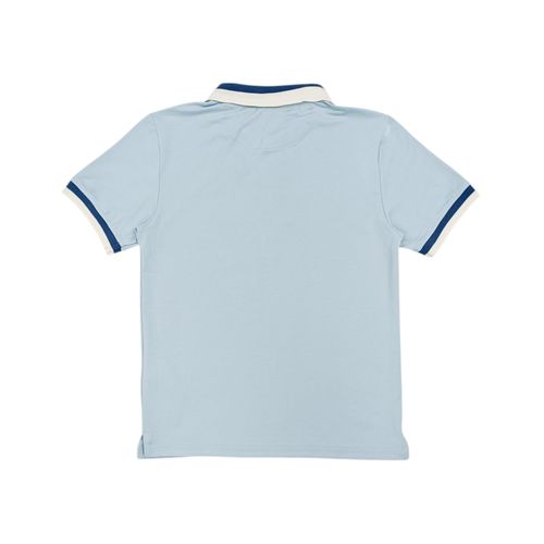 Camisa tipo polo celeste para niño