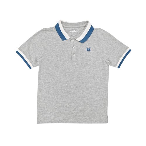 Camisa tipo polo gris para niño