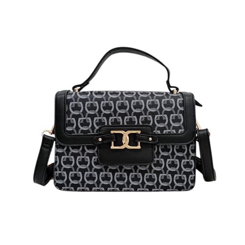 Crossbody negra estampada para mujer