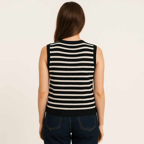 Chaleco rayado para mujer