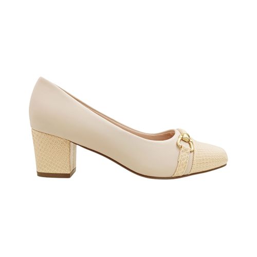 Tacones con textura beige para mujer