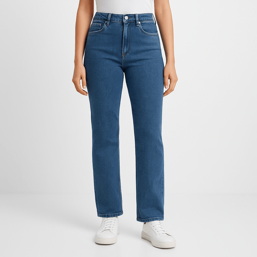 Flare jeans sólido para mujer