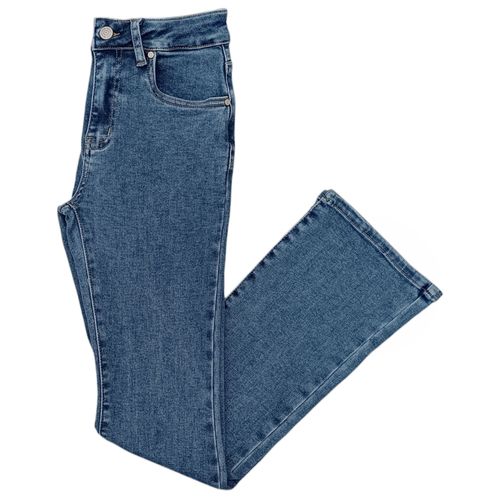 Flare jeans sólido para mujer