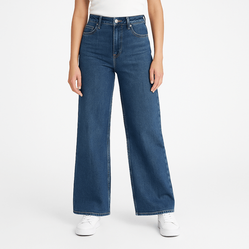 Wide Leg jeans lavado para mujer