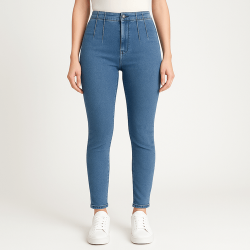Skinny jeans sólido para mujer